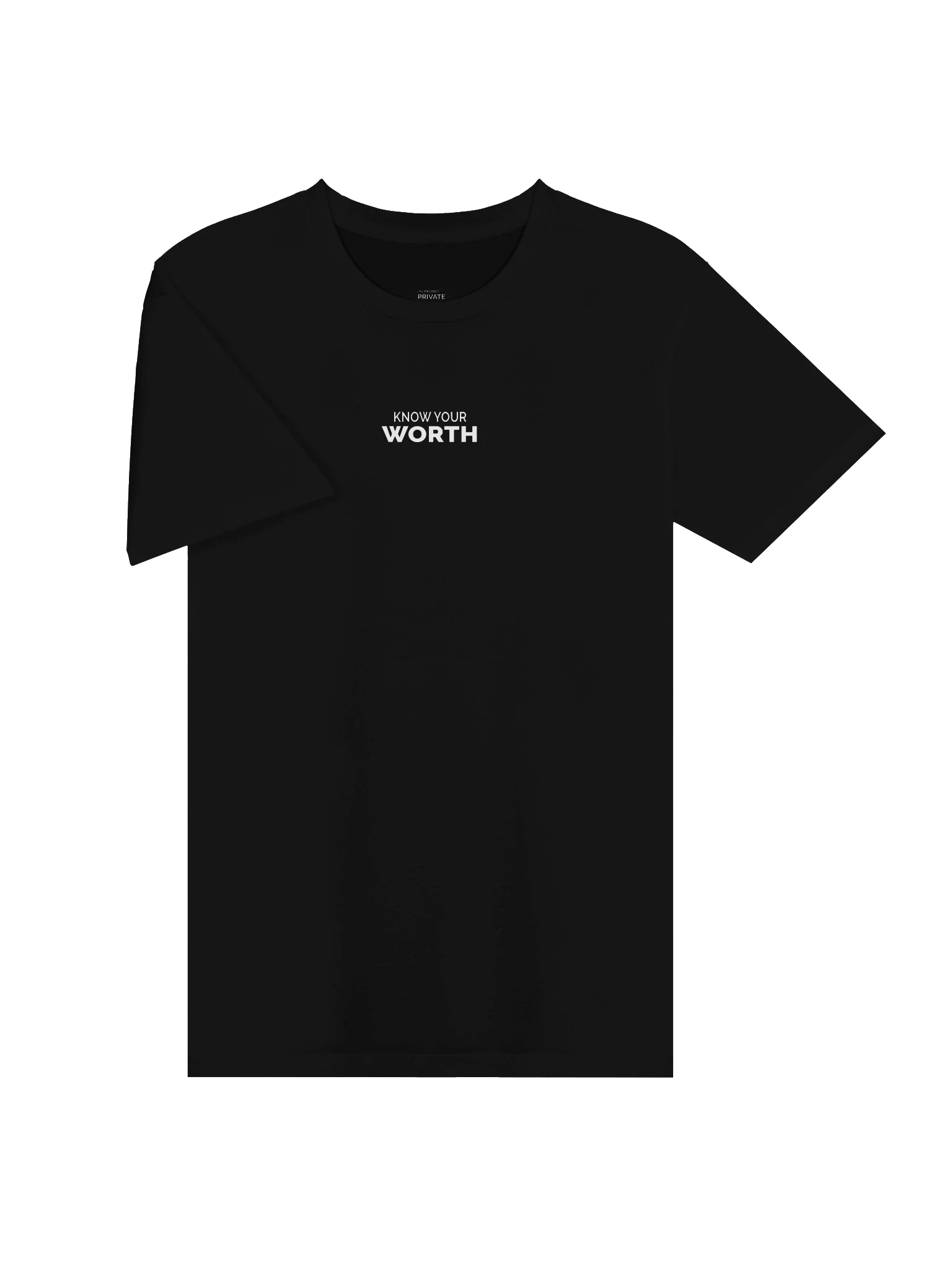 KNOW YOUR WORTH heavyweight tee — product frame