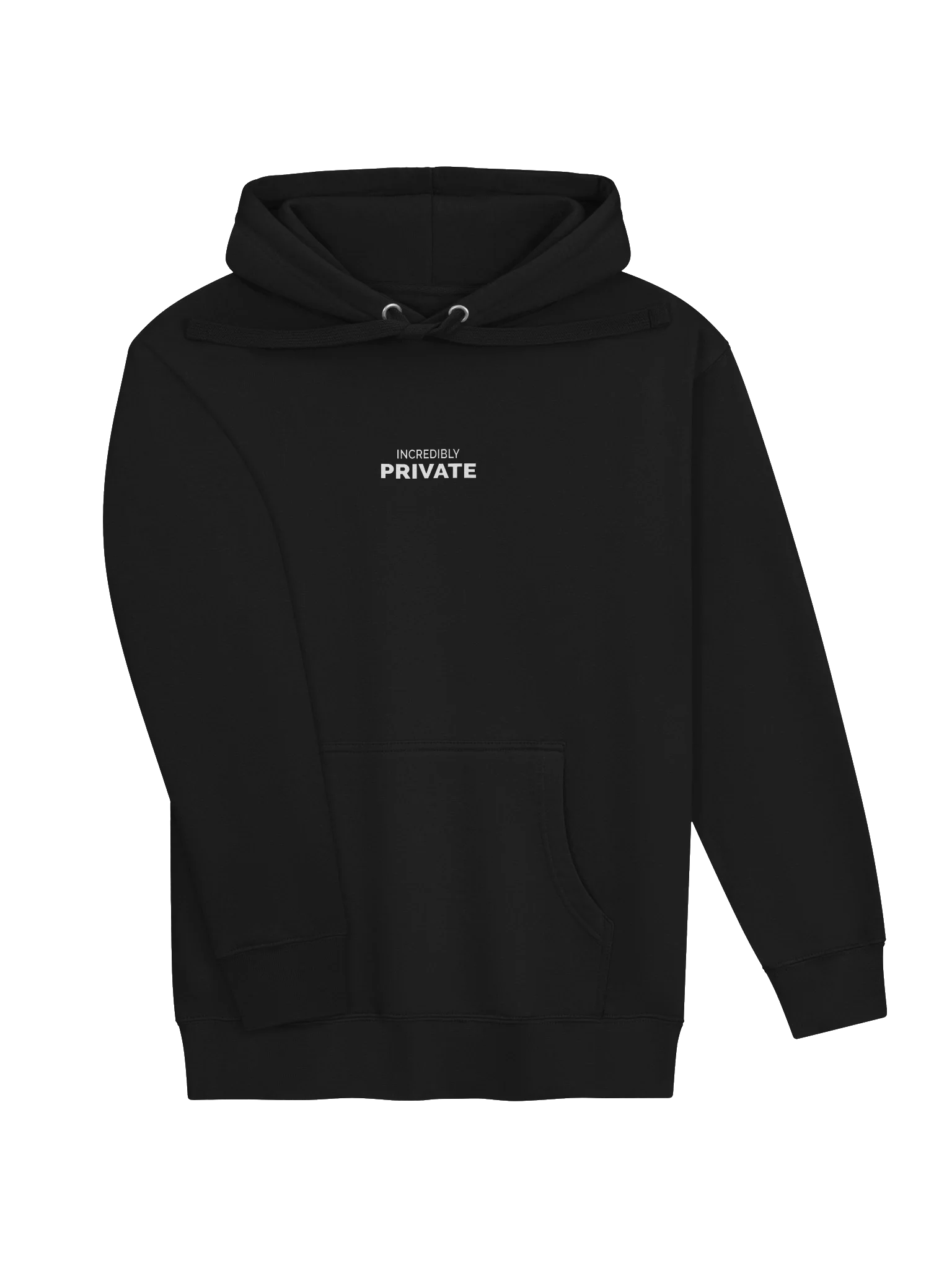 INCREDIBLY PRIVATE premium pullover hoodie — product frame