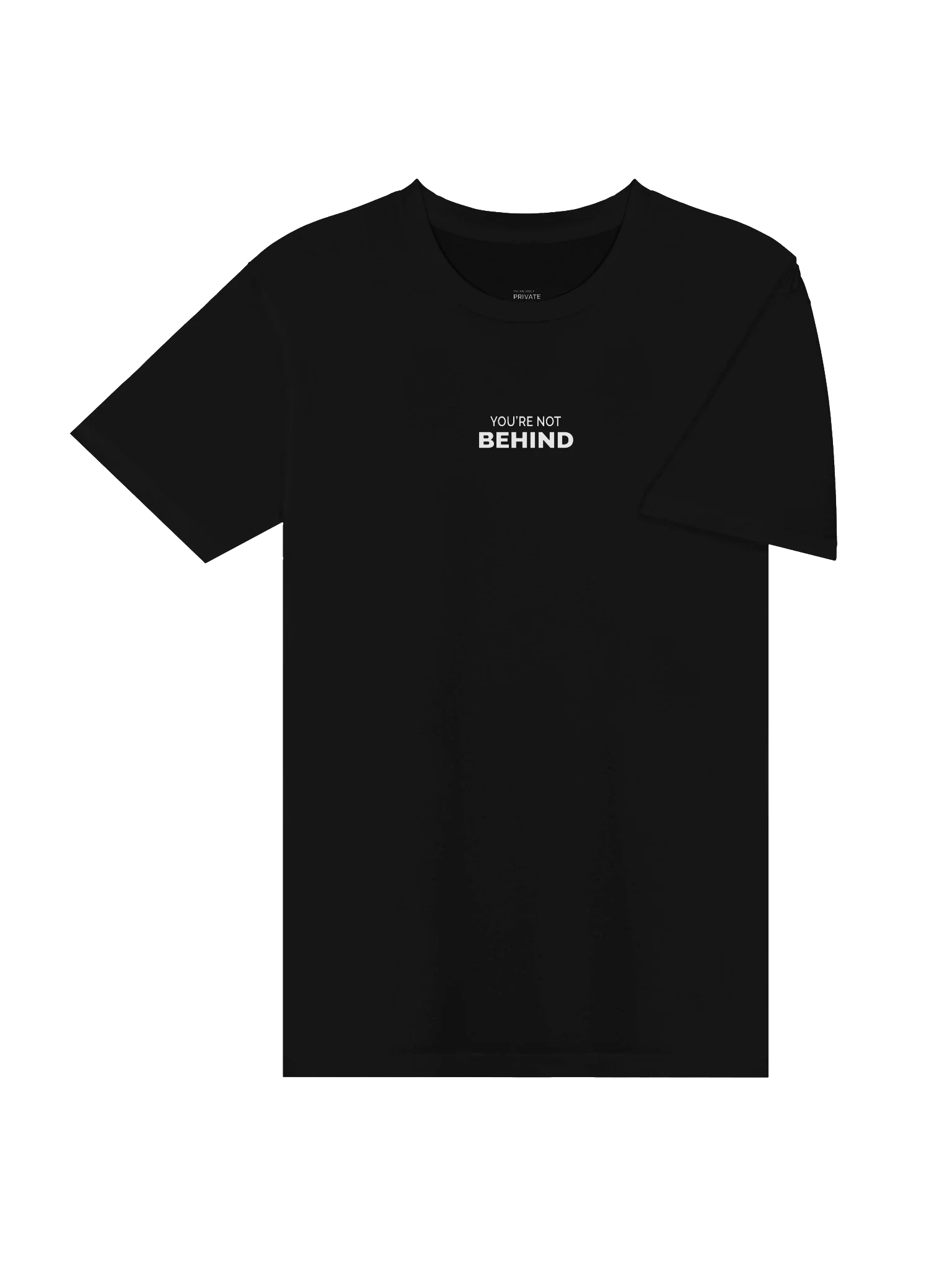YOU’RE NOT BEHIND heavyweight tee — product frame